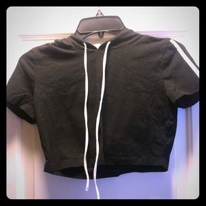 Black crop top and leggings set